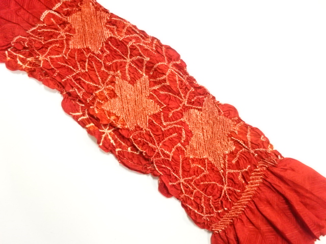 正絹　絞り　帯揚げ